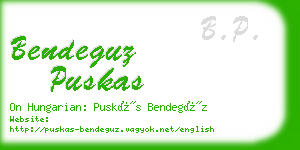 bendeguz puskas business card